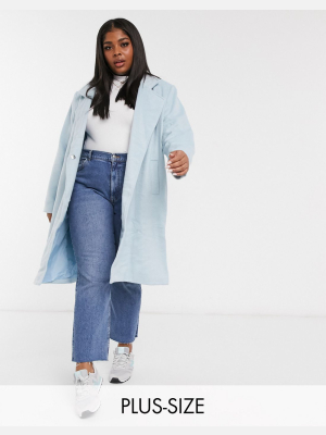 Wednesday's Girl Curve Tailored Coat In Pastel