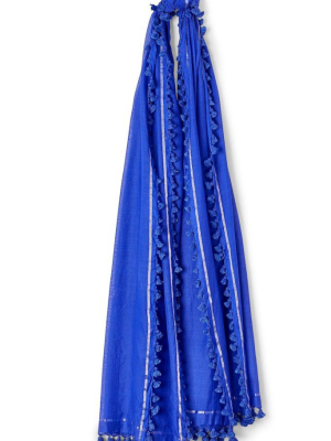 Pom Pom Scarf/sarong- Silk