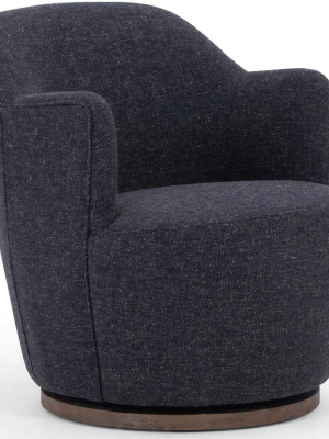 Aurora Swivel Chair, Thames Slate