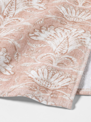 Floral Flat Woven Bath Towel Blush - Threshold™