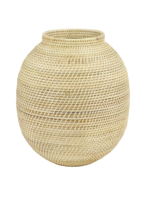 Handwoven Natural Bamboo Vase - Olivia & May