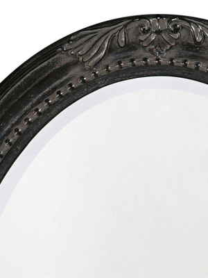 Oval Collection Queen Anne Decorative Wall Mirror Vintage Black - Howard Elliott