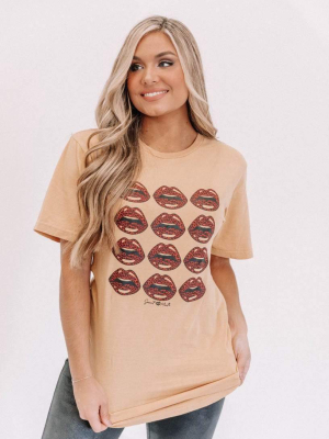 Mustard Lips Graphic Tee