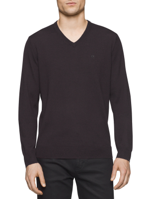 Merino Wool V-neck Sweater