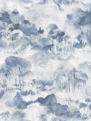 Nara Indigo Toile Wallpaper From The Scott Living Ii Collection By Brewster Home Fashions