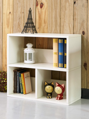 Way Basics Eco Friendly Collins Cubby Bookshelf And Storage Organizer White