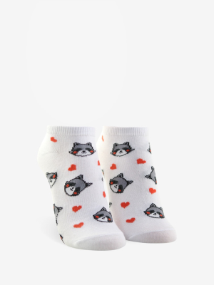 Raccoon Ankle Socks