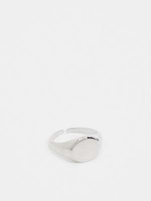 Pieces Signet Ring In Silver