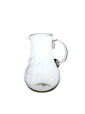 Clear Round Glass Pitcher