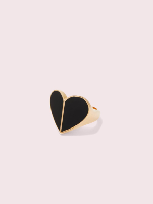 Heritage Spade Enamel Heart Ring