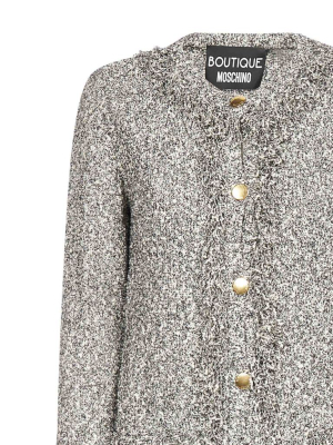 Boutique Moschino Buttoned Tweed Cardigan