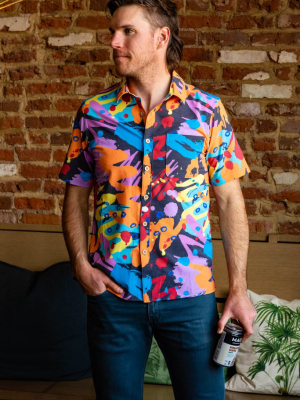 Trapper Keeper Tango | Men's Retro Print Stretch Hawaiian Shirt