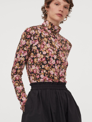 Jersey Turtleneck Top