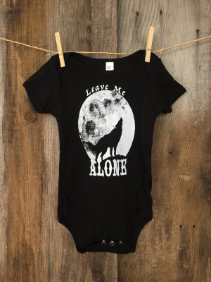 Bandit Baby "leave Me Alone" Onesie Blk/white