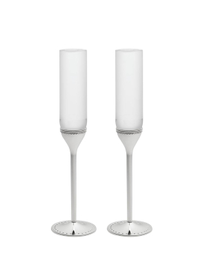 Grosgrain Toasting Flute, Pair