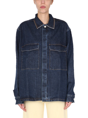 Sunnei Oversized Pocket Denim Shirt