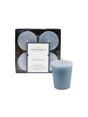 2" 4pk Votive Candle Set Blue Skies - Threshold™