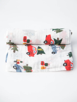 Cotton Muslin Swaddle Blanket - Holiday Hauls