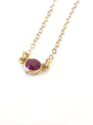 14k Ruby Necklace