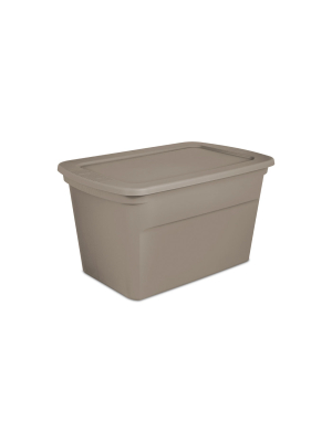 Sterilite 30 Gallon Plastic Stackable Storage Tote Container Box, Taupe(30 Pack)