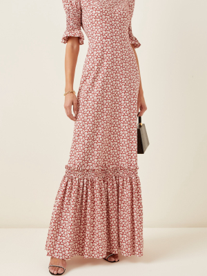 Night Garden Floral Cotton Maxi Dress