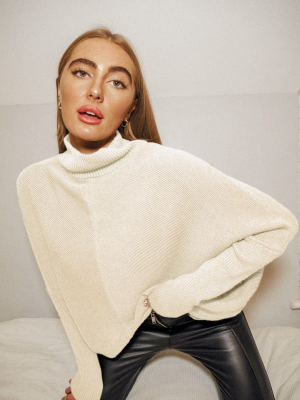 Hope Knitted High Neck Jumper / Ivory