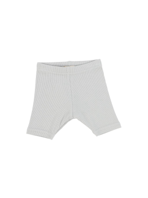 Lil Legs Ribbed Shorts - Light Grey