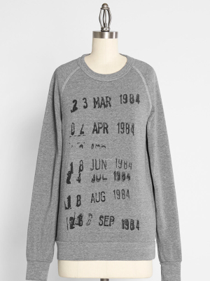 Library Check Out Graphic Sweatshirt