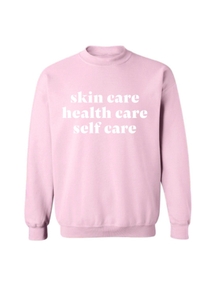 Skin Care Health Care Self Care [unisex Crewneck Sweatshirt]