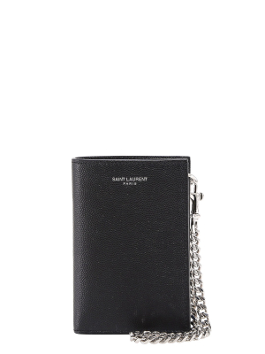 Saint Laurent N/s Chain Wallet