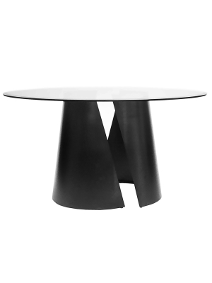 Worlds Away Portia Dining Table - Black