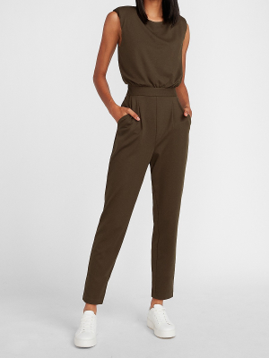 Padded Shoulder Jumpsuit