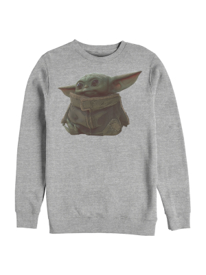 Men's Star Wars The Mandalorian The Child Portrait Sweatshirt