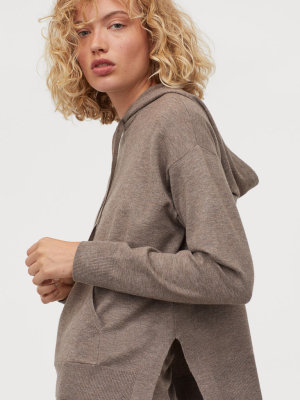 Wool-blend Sweater Hoodie