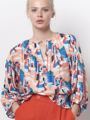 Lola Top - Capri Print