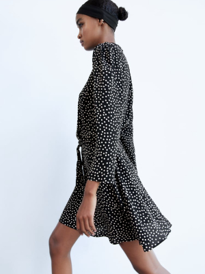 Micro Dot Mini Dress