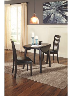 Hammis Round Dining Room Drop Leaf Table Wood/dark Brown - Signature Design By Ashley
