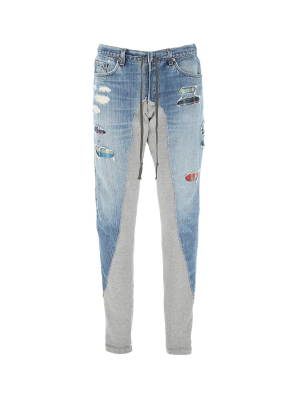 Greg Lauren Two Tone Hybrid Jeans