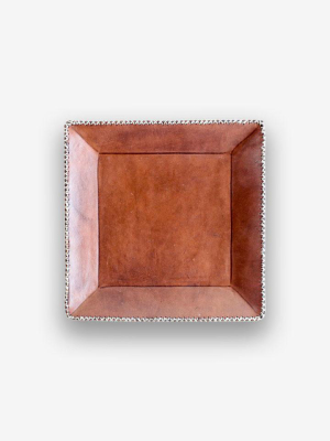 Square Leather Tray By Sol Y Luna