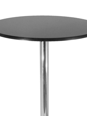 Polished Steel Bar Table Wood/black - Winsome