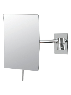 Bathroom Mirror Image Minimalist Rectangular Wall Bathroom Mirror 5"x8" Chrome - Aptations