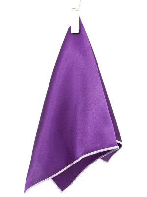 Buster Purple - Merrow Stitch Pocket Square (11”x11”)