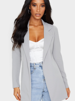 Grey Longline Blazer