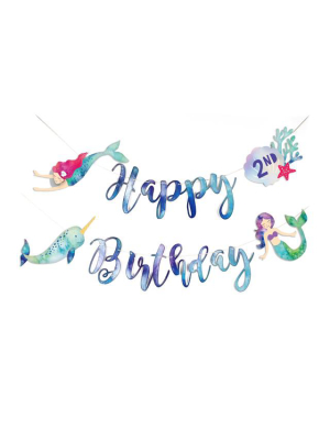 Mermaid Birthday Banner