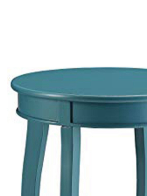 Elegant Side Table Teal Blue - Benzara