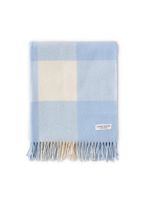 Grande Check Throw In Soft Blue