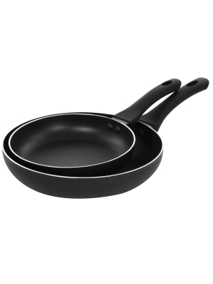 Oster Ashford 2 Piece Nonstick Aluminum Frying Pan Set In Black