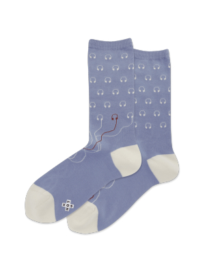 Women's Headphones Crew Socks