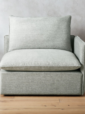 Lumin Grey Linen Corner Chair