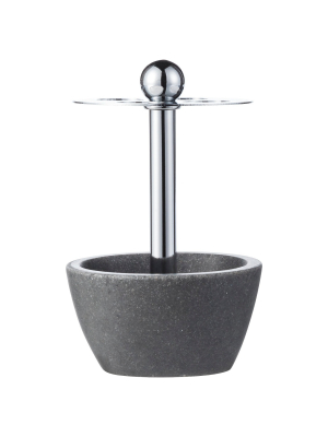 Charcoal Stone Toothbrush Holder Gray - Allure Home Creations